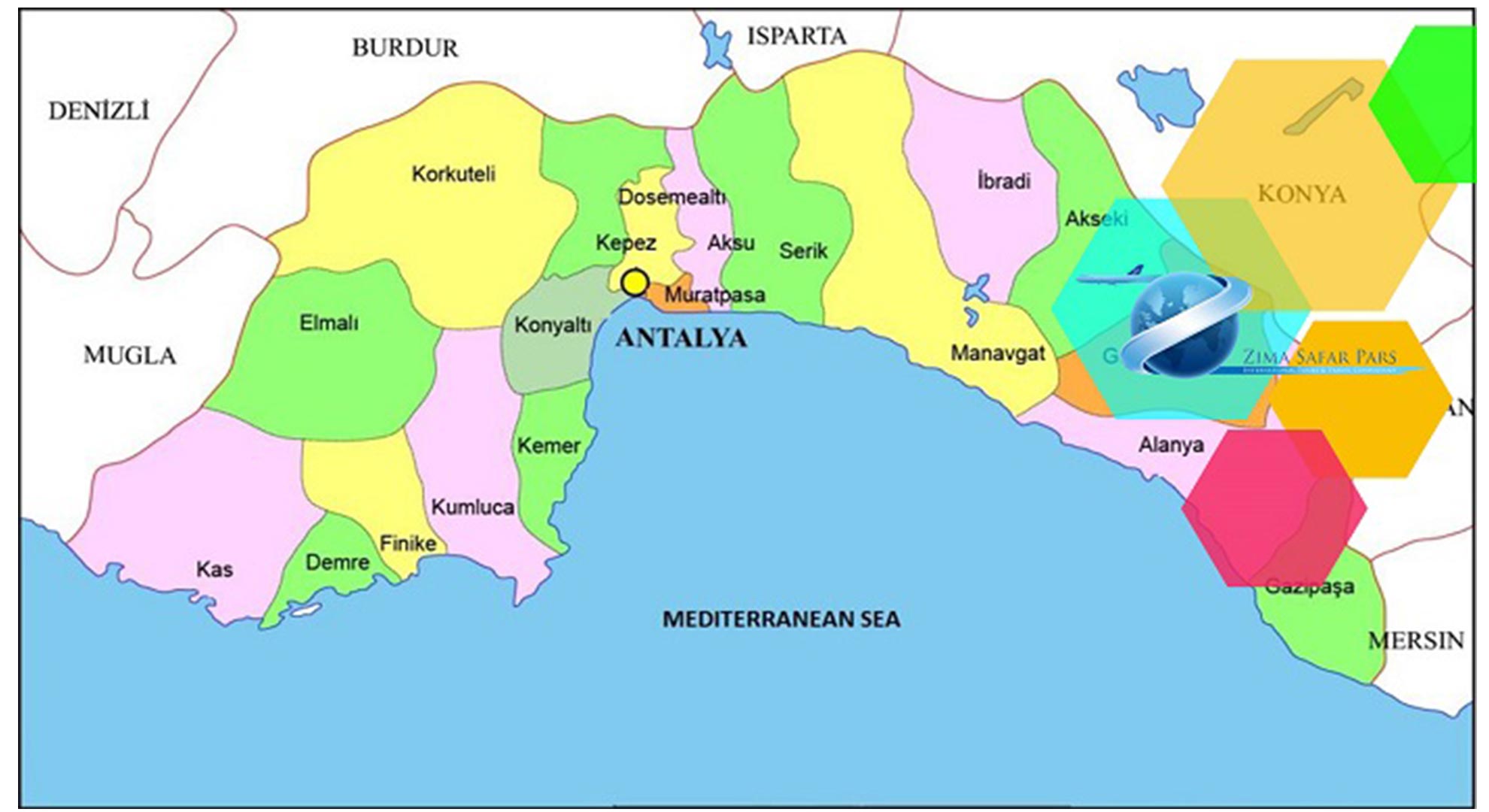 نقشه آنتالیا