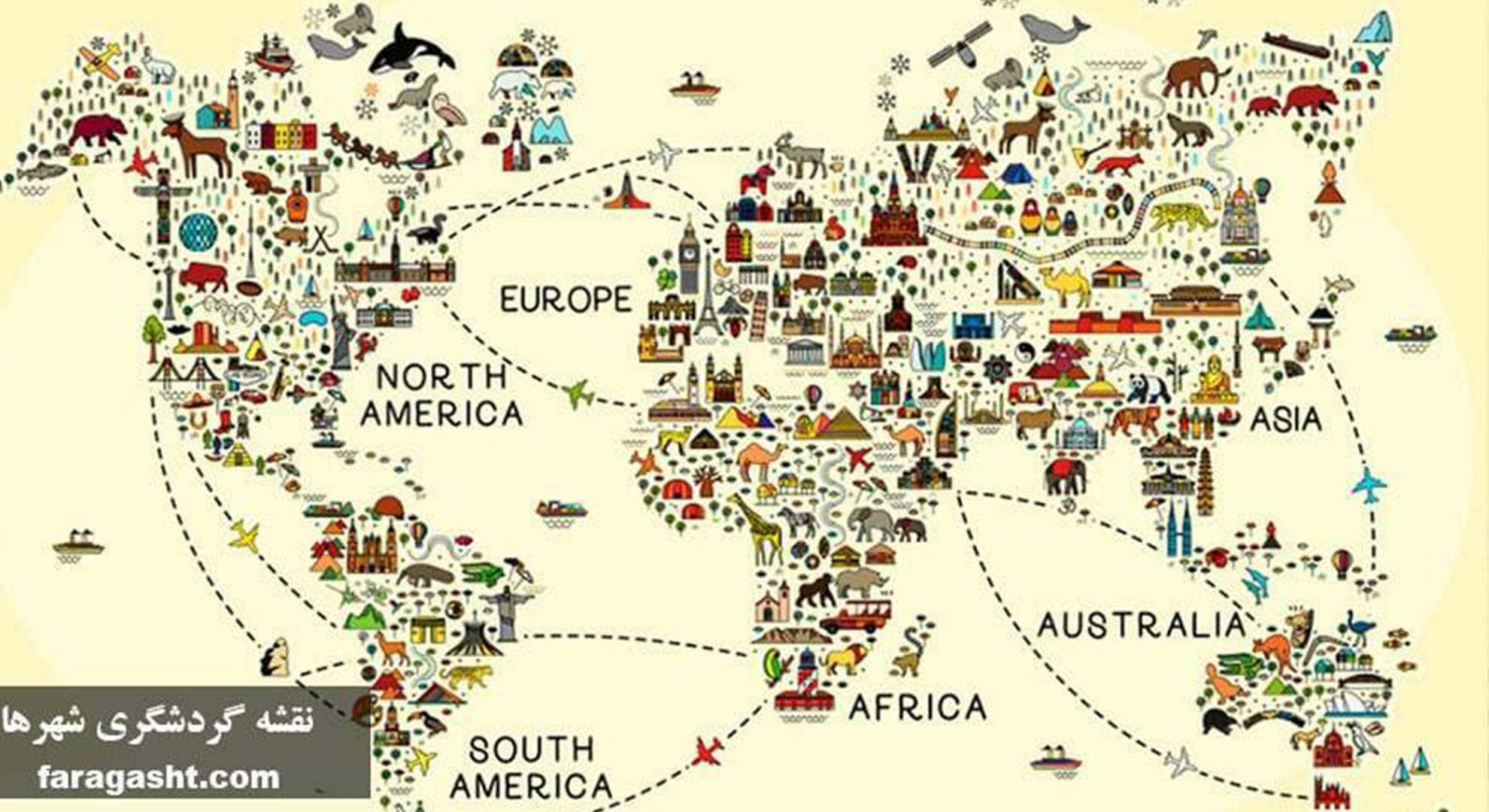 نقشه گردشگری تور هند